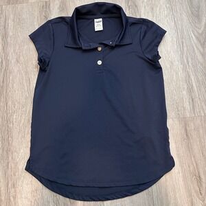 OshKosh Bgosh Girls‎ Navy Blue Polo Shirt Short Sleeve Top Size 6/6X